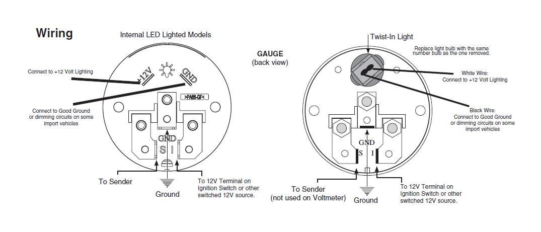 Autometer Gauges Wiring Diagram from lib.extremeterrain.com