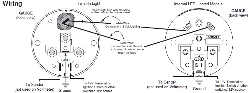 How to Install Auto Meter Voltmeter Gauge - Electrical ... autometer volt gauge wiring diagram 