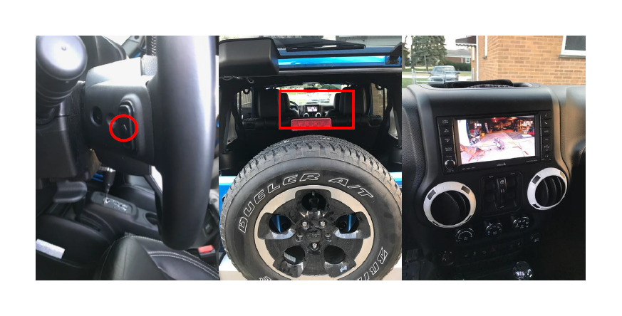 Other Parts & Accessories BACK UP MOUNT & CAMERA JEEP WRANGLER JK 2007-2018 BACKUP  REAR VIEW SPARE TIRE 