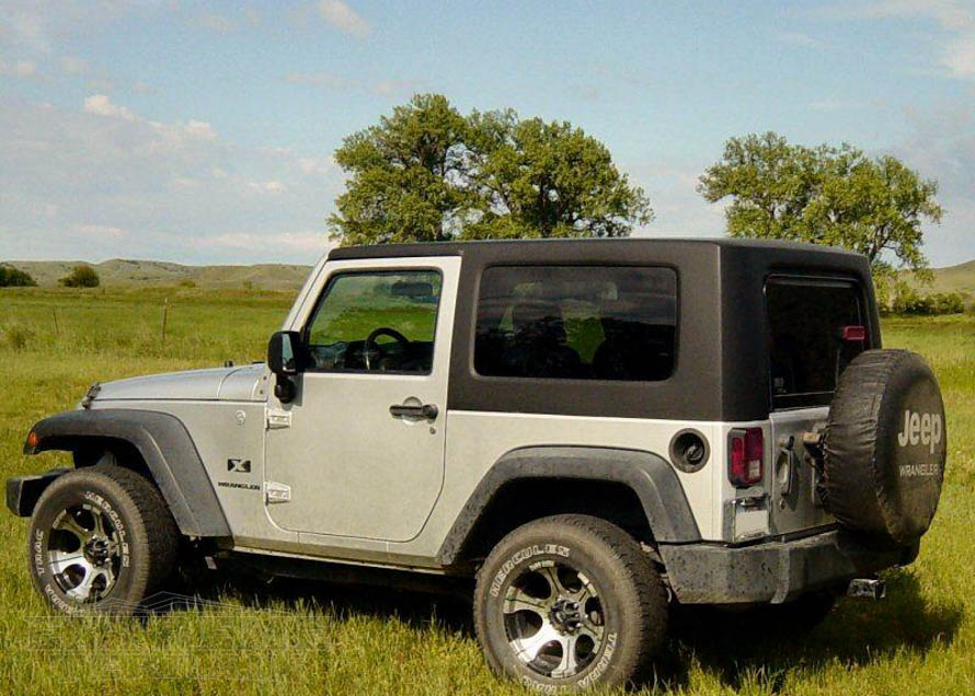 2007-2017 Wrangler JK with a Black One-Piece Hardtop