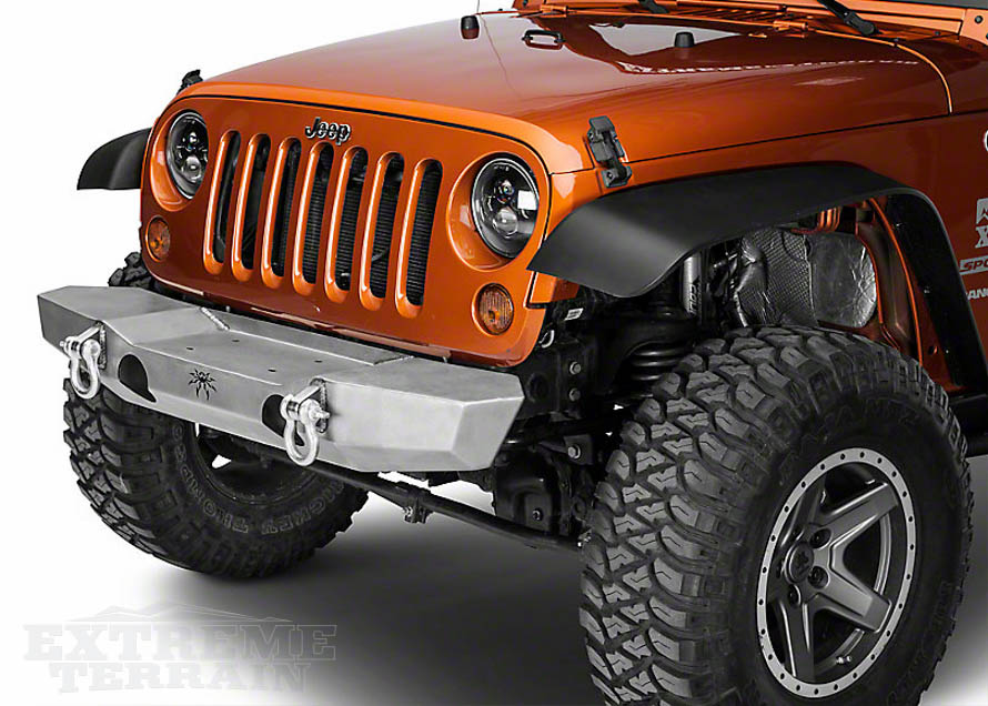 CNC'd 2007-2017 JK Wrangler Mid Width Bumper - Bare Steel