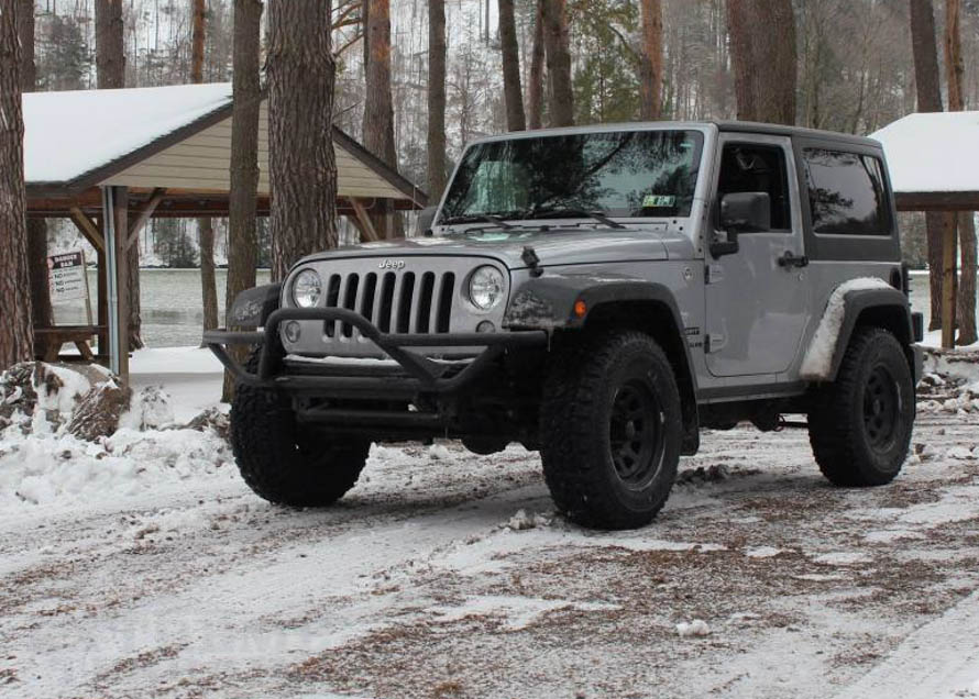 JK Wrangler with a Grille Guard Bumper