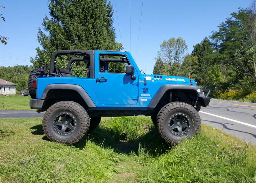 JK 2-Door Wrangler with a 6in Lift Kit Installed