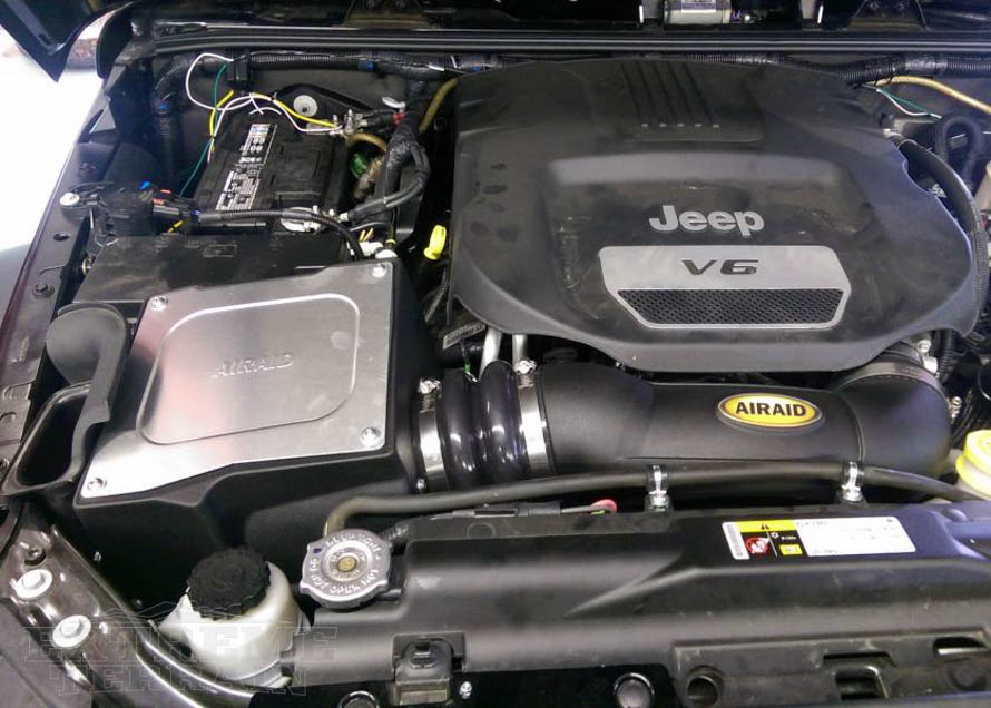 2012-2017 3.8L JK Wrangler with an Enclosed Cold Air Intake